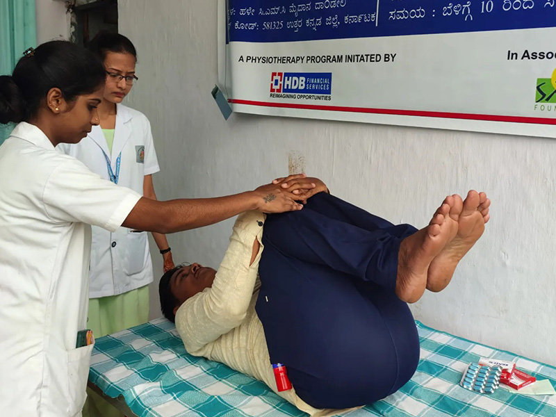 Final year student attended Physiotherapy camp at KLEs Institute of Nursing Sciences