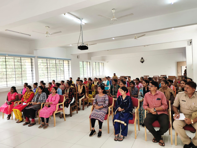 The staffs & students of KLES Institute of Nursing Sciences, Dandeli, attended a seminar on occasion of Crime prevention month