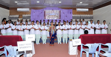 Lamp Lighting and Oath taking ceremony of VIII batch of G.N.M Students on 14-01-2017